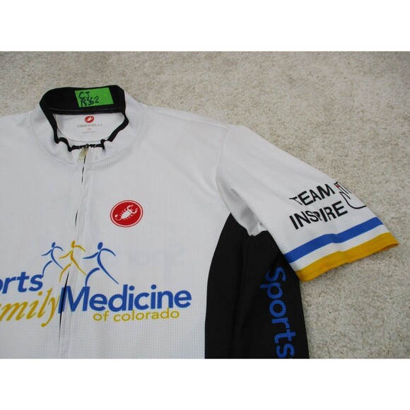 Castelli Cycling Jersey Men 3XL XXXL White Black Scorpion Zip Bike Shirt USA - Picture 4 of 12